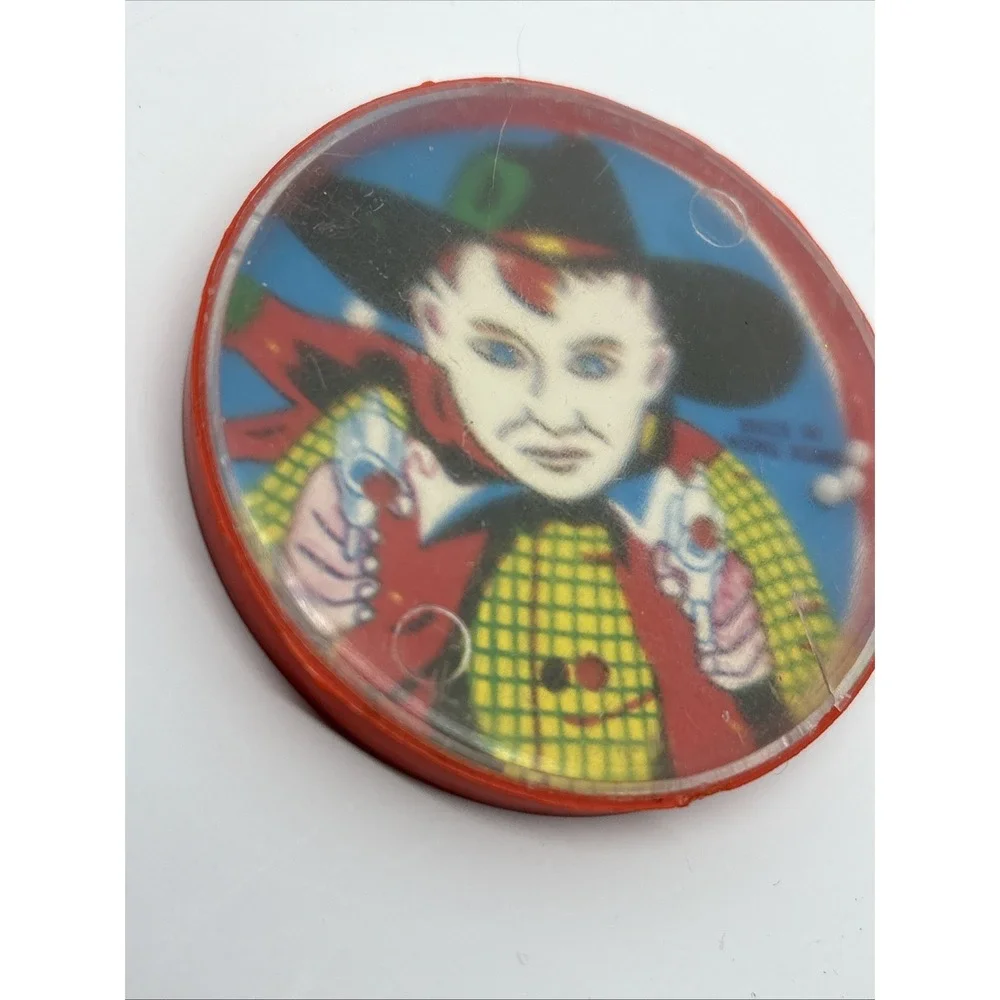 Vtg Round Cowboy Puzzle Ball Game Toy Party Prize Beads Hong‎ Kong Howdy Doody